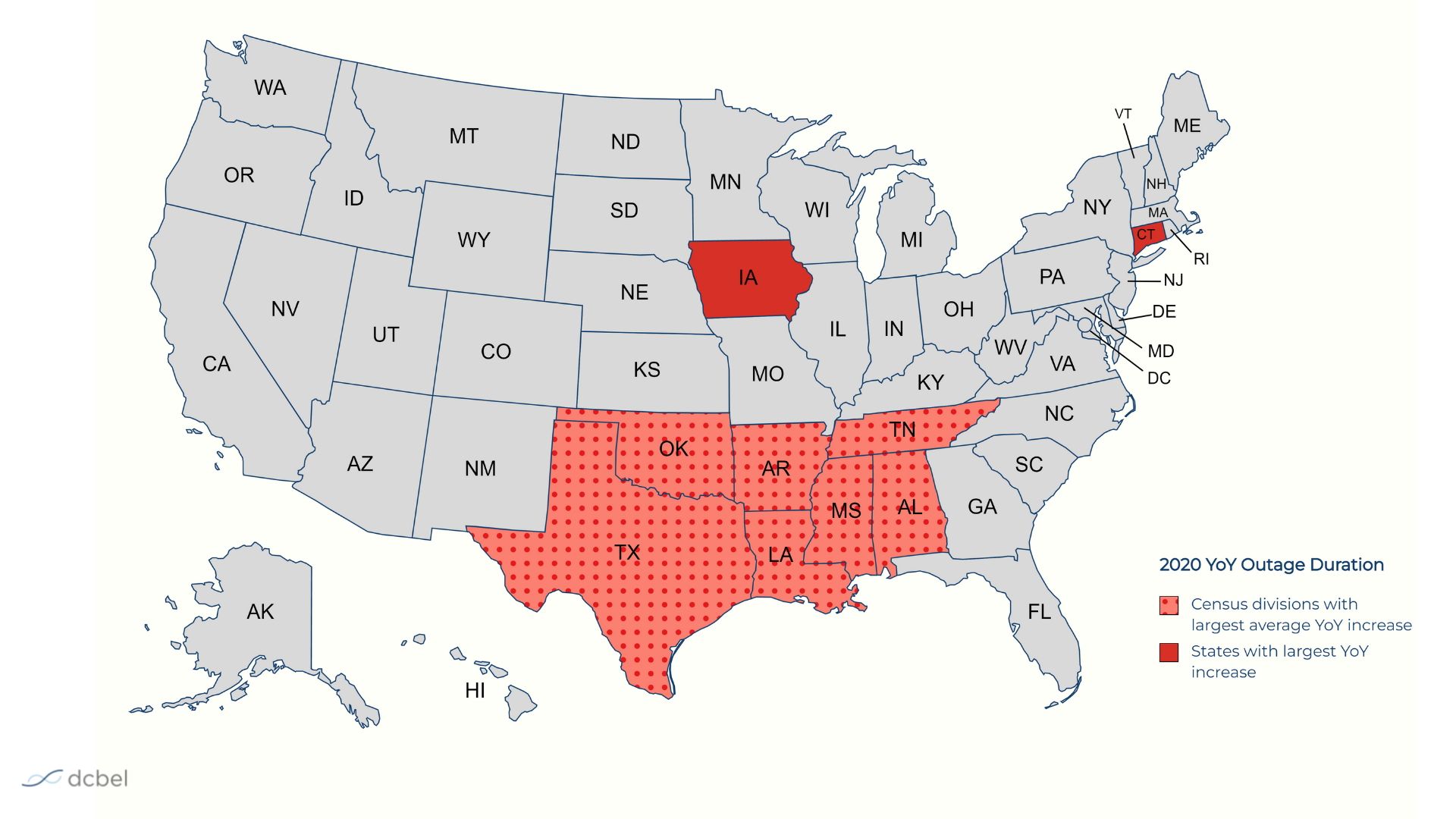 10 U.S. states with the longest power outages