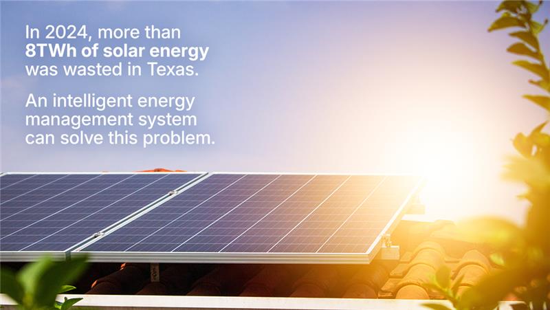 Rooftop solar panels highlighting solar curtailment challenges and the need for an intelligent home energy management system that allows homeowners to get the most of out their solar panels.